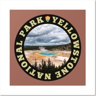 Yellowstone National Park circle Posters and Art